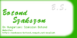 botond szakszon business card